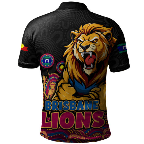 Brisbane Lions Polo Shirt Naidoc Week Aboriginal Spirit Power Through Generations
