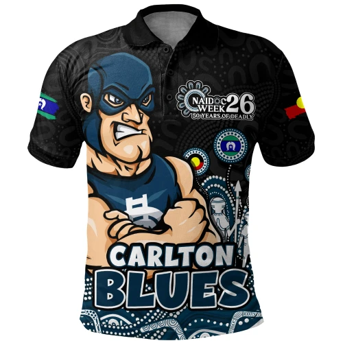 Carlton Polo Shirt Naidoc Week Aboriginal Spirit Power Through Generations