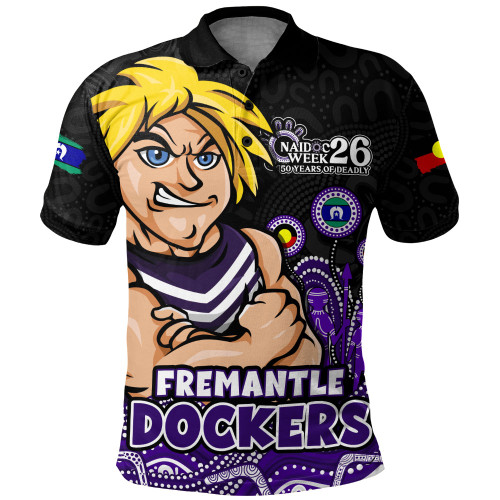 Fremantle Polo Shirt Naidoc Week Aboriginal Spirit Power Through Generations