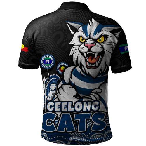 Geelong Cats Polo Shirt Naidoc Week Aboriginal Spirit Power Through Generations