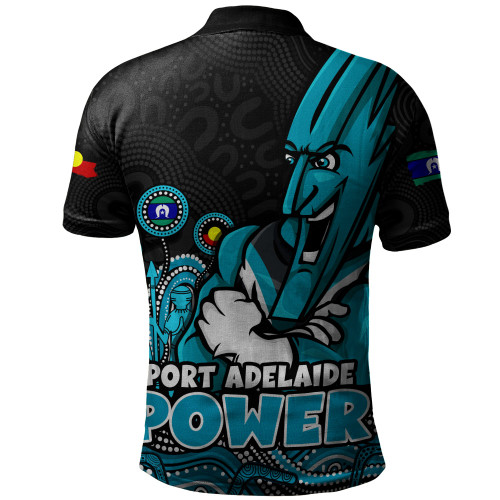 Port Adelaide Polo Shirt Naidoc Week Aboriginal Spirit Power Through Generations
