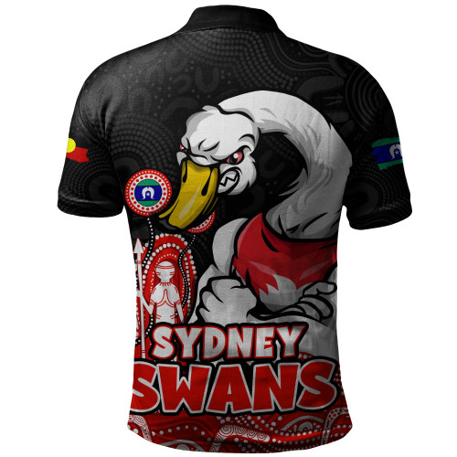 Sydney Swans Polo Shirt Naidoc Week Aboriginal Spirit Power Through Generations