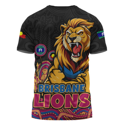 Brisbane Lions T-Shirt Naidoc Week Aboriginal Spirit Power Through Generations