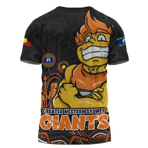 GWS GIANTS T-Shirt Naidoc Week Aboriginal Spirit Power Through Generations