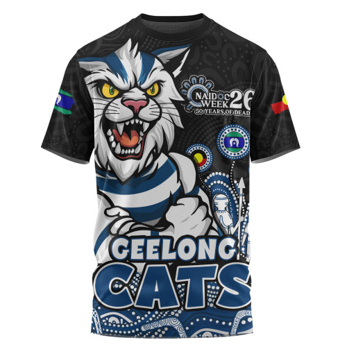Geelong Cats T-Shirt Naidoc Week Aboriginal Spirit Power Through Generations