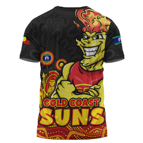 Gold Coast SUNS T-Shirt Naidoc Week Aboriginal Spirit Power Through Generations