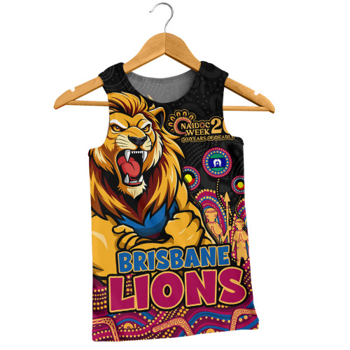 Brisbane Lions Men Singlet Naidoc Week Aboriginal Spirit Power Through Generations