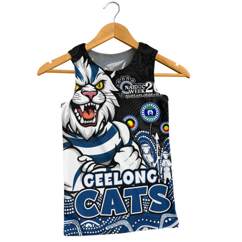 Geelong Cats Men Singlet Naidoc Week Aboriginal Spirit Power Through Generations