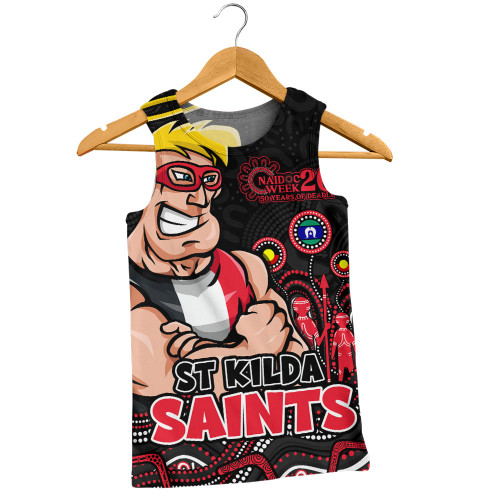 St Kilda Men Singlet Naidoc Week Aboriginal Spirit Power Through Generations