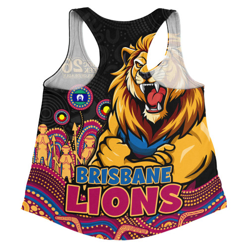 Brisbane Lions Women Racerback Singlet Naidoc Week Aboriginal Spirit Power Through Generations