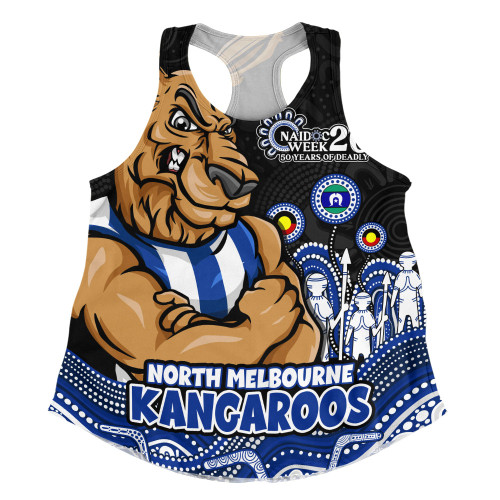 North Melbourne Women Racerback Singlet Naidoc Week Aboriginal Spirit Power Through Generations
