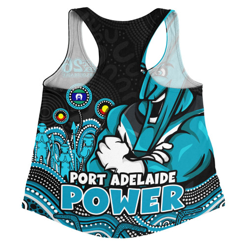 Port Adelaide Women Racerback Singlet Naidoc Week Aboriginal Spirit Power Through Generations