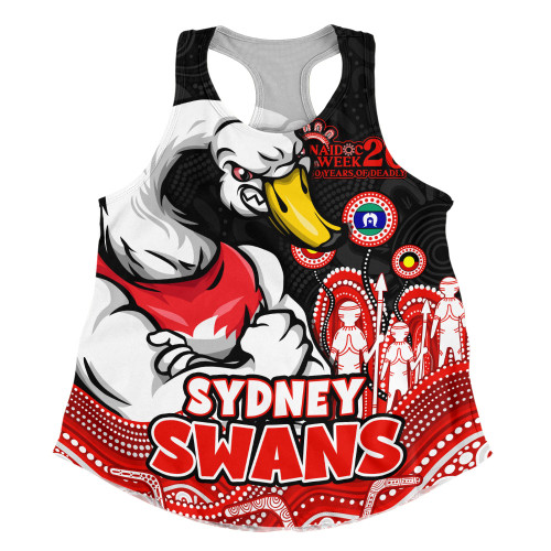 Sydney Swans Women Racerback Singlet Naidoc Week Aboriginal Spirit Power Through Generations