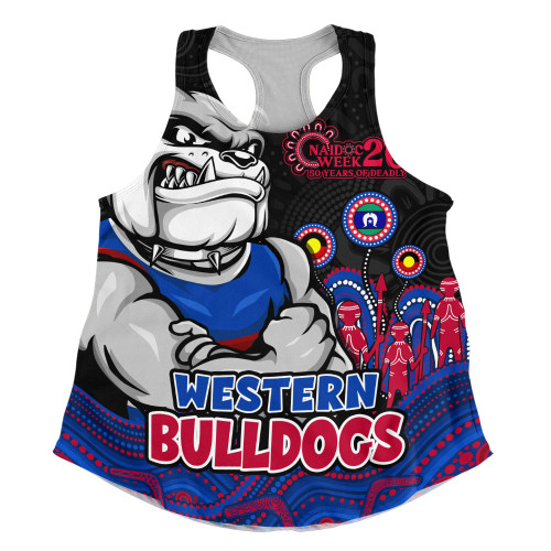 Western Bulldogs Women Racerback Singlet Naidoc Week Aboriginal Spirit Power Through Generations
