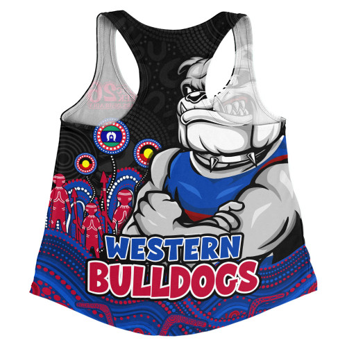 Western Bulldogs Women Racerback Singlet Naidoc Week Aboriginal Spirit Power Through Generations