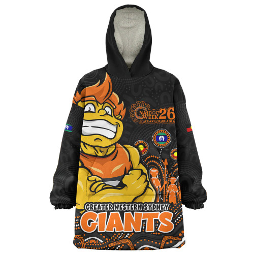 GWS GIANTS Snug Hoodie Naidoc Week Aboriginal Spirit Power Through Generations