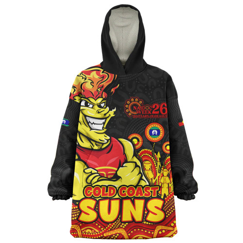 Gold Coast SUNS Snug Hoodie Naidoc Week Aboriginal Spirit Power Through Generations