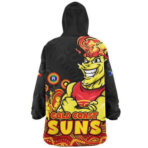 Gold Coast SUNS Snug Hoodie Naidoc Week Aboriginal Spirit Power Through Generations