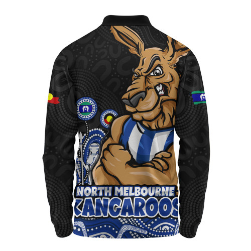 North Melbourne Long Sleeve Polo Shirt Naidoc Week Aboriginal Spirit Power Through Generations