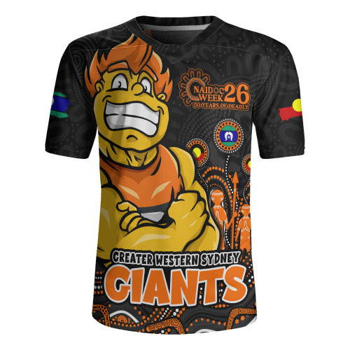 GWS GIANTS Rugby Jersey Naidoc Week Aboriginal Spirit Power Through Generations
