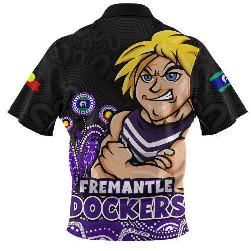 Fremantle Zip Polo Shirt Naidoc Week Aboriginal Spirit Power Through Generations