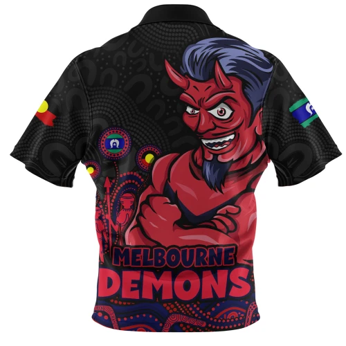 Melbourne Zip Polo Shirt Naidoc Week Aboriginal Spirit Power Through Generations