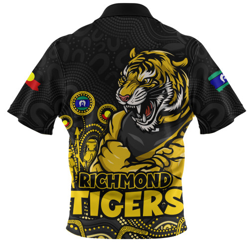 Richmond Zip Polo Shirt Naidoc Week Aboriginal Spirit Power Through Generations