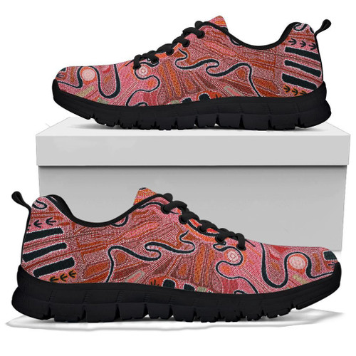 Australia Aboriginal Inspired Sneakers - Indigenous Footprint Landscape Australia Aboriginal Inspired Sneakers - Indigenous Footprint Landscape