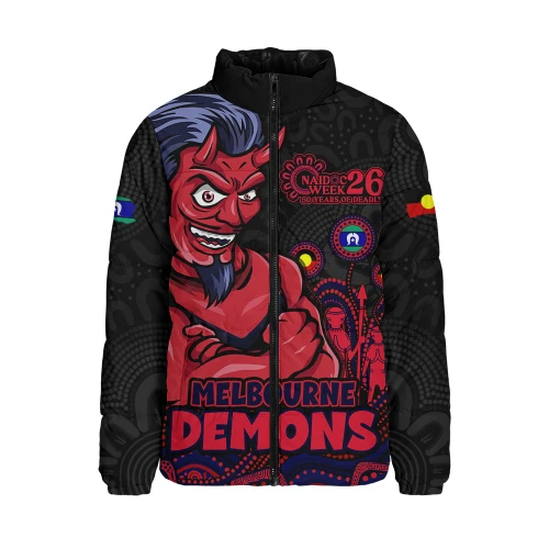 Melbourne Padded Jacket Naidoc Week Aboriginal Spirit Power Through Generations