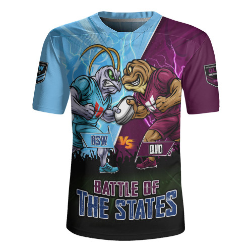 New South Wales Blues Rugby Jersey Origin Showdown NSW Vs QLD Game Day Power Rise
