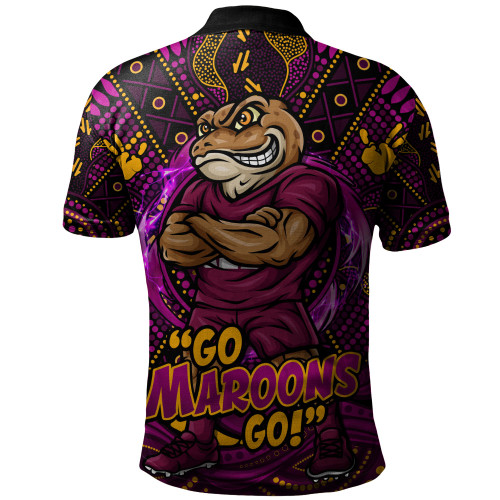 Queensland Maroons Polo Shirt State Warrior Spirit Power Rise