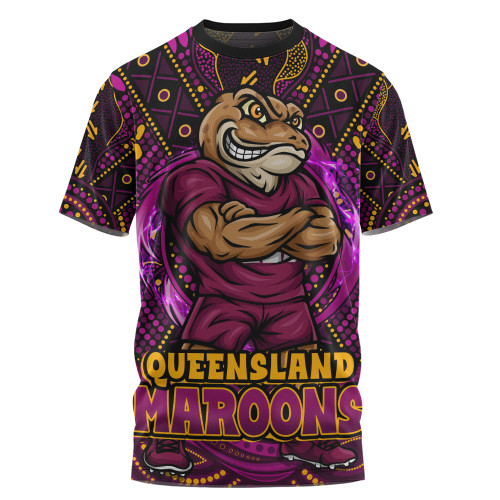 Queensland Maroons T-Shirt State Warrior Spirit Power Rise