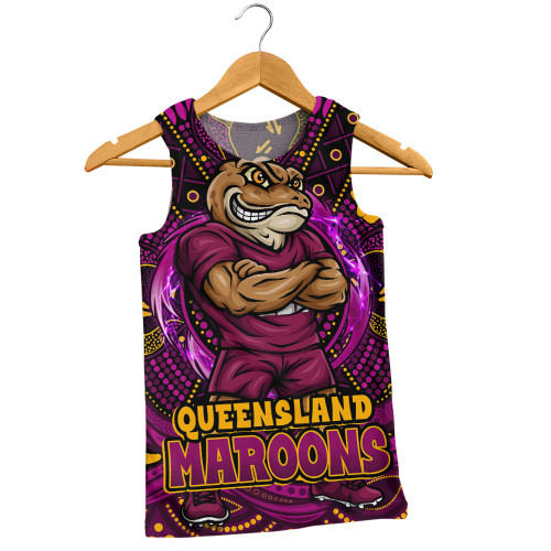 Queensland Maroons Men Singlet State Warrior Spirit Power Rise