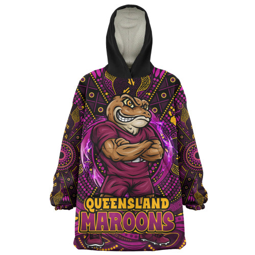 Queensland Maroons Snug Hoodie State Warrior Spirit Power Rise