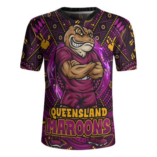 Queensland Maroons Rugby Jersey State Warrior Spirit Power Rise