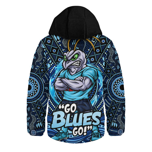 New South Wales Blues Hooded Padded Jacket State Warrior Spirit Power Rise