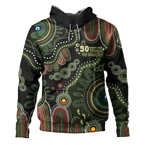 Indigenous Australian Aboriginal Hoodie NAIDOC Week Sacred Aboriginal Tracks Of Country Spirit