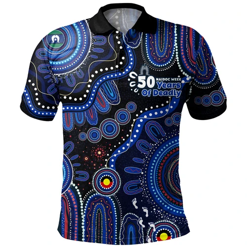 Indigenous Australian Aboriginal Polo Shirt NAIDOC Week Sacred Aboriginal Tracks Of Country Spirit