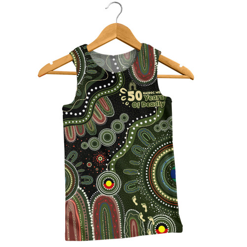 Indigenous Australian Aboriginal Men Singlet NAIDOC Week Sacred Aboriginal Tracks Of Country Spirit