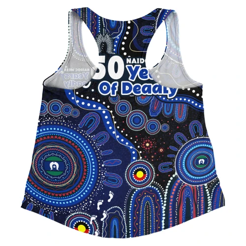 Indigenous Australian Aboriginal Women Racerback Singlet NAIDOC Week Sacred Aboriginal Tracks Of Country Spirit