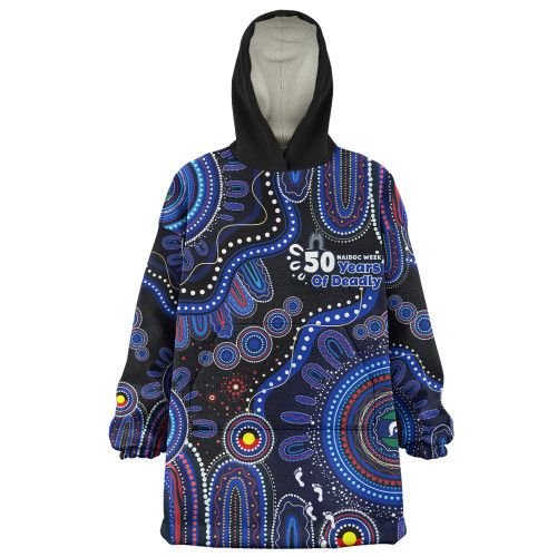 Indigenous Australian Aboriginal Snug Hoodie NAIDOC Week Sacred Aboriginal Tracks Of Country Spirit