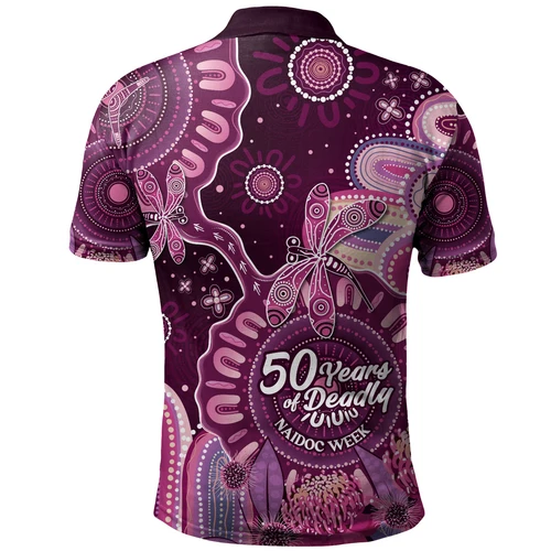 Indigenous Australian Aboriginal Polo Shirt NAIDOC Week Aboriginal Dreaming Trails Of Country