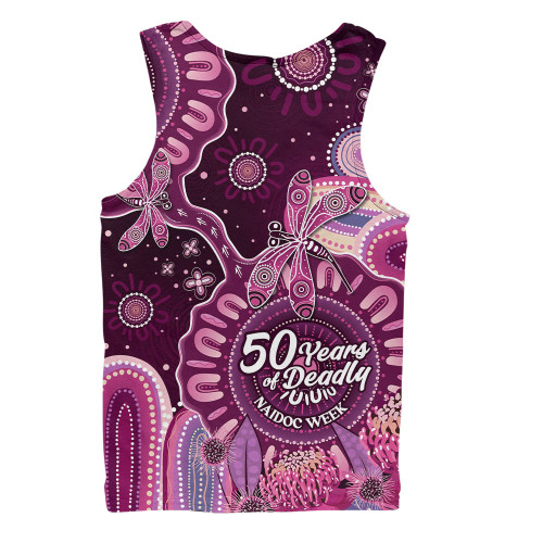 Indigenous Australian Aboriginal Men Singlet NAIDOC Week Aboriginal Dreaming Trails Of Country