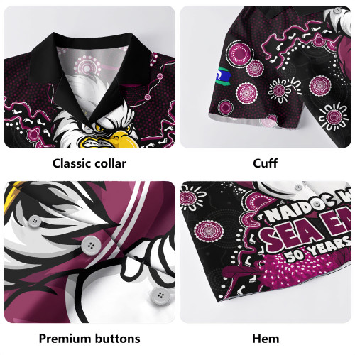 Manly Warringah Sea Eagles Hawaiian Shirt NAIDOC Week Aboriginal Power Journey Of Spirit Paths