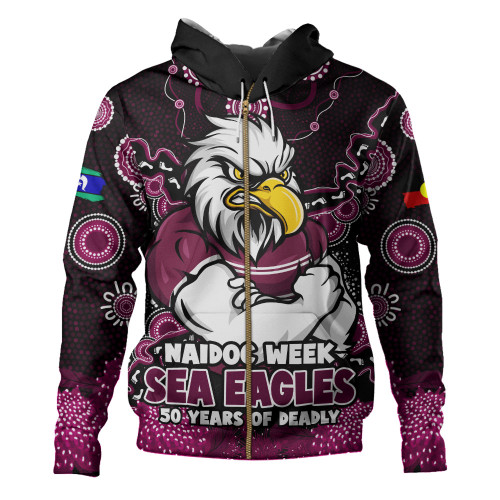 Manly Warringah Sea Eagles Hoodie NAIDOC Week Aboriginal Power Journey Of Spirit Paths