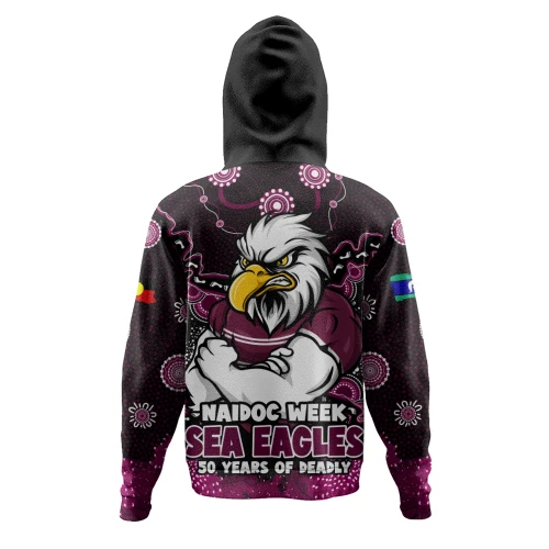 Manly Warringah Sea Eagles Hoodie NAIDOC Week Aboriginal Power Journey Of Spirit Paths