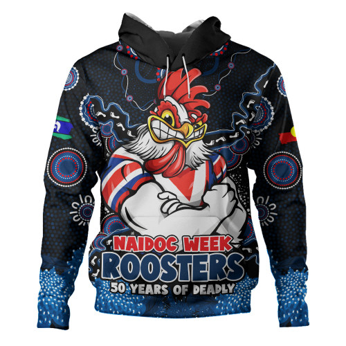 Sydney Roosters Hoodie NAIDOC Week Aboriginal Power Journey Of Spirit Paths