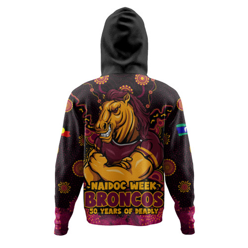 Brisbane Broncos Hoodie NAIDOC Week Aboriginal Power Journey Of Spirit Paths