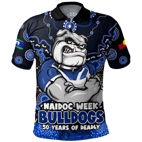 Canterbury-Bankstown Bulldogs Polo Shirt NAIDOC Week Aboriginal Power Journey Of Spirit Paths
