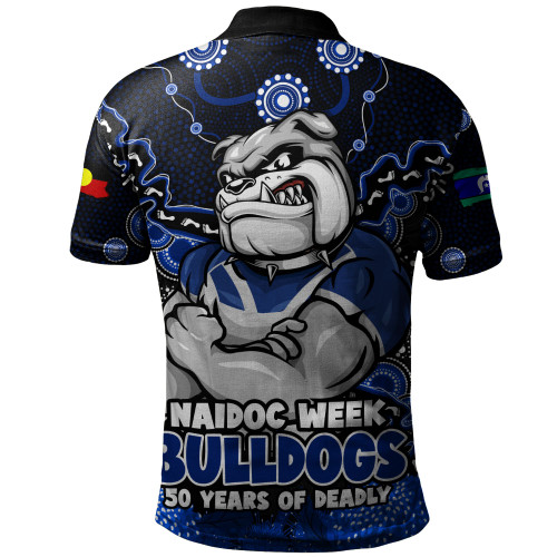 Canterbury-Bankstown Bulldogs Polo Shirt NAIDOC Week Aboriginal Power Journey Of Spirit Paths